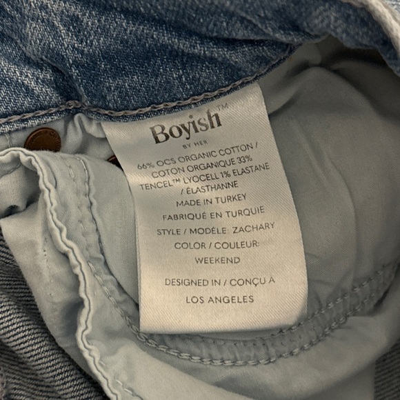 Boyish the Zachary High Rise Skinny Jeans Stretch Size 25 Knee Distress Fray Hem - Picture 13 of 13